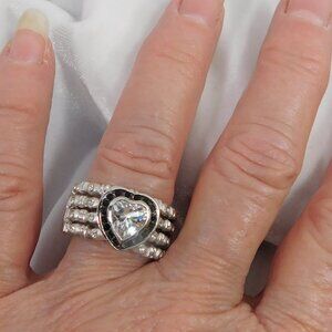 Ladies Lauren G Adams .925 Sterling Silver  Heart Ring